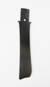 Gaffelmejsel (zhang), Qijia-kultur, ca. 2500-2000 f.Kr. (jade (nephrit))
