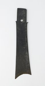 Gaffelmejsel (zhang), Qijia-kultur, ca. 2500-2000 f.Kr. (jade (nephrit)) af Neolithic Period Chinese School