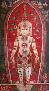 Shiva Purana, fra Badgaon (gouache på silke) af Nepalese School