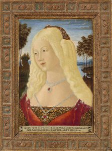 Portræt af en dame, ca. 1485. af Neroccio de Landi