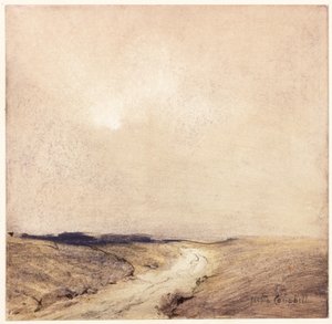 Yorkshire Moorland (blyant og akvarel på papir klistret på kort)