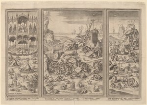 Triptykonen Den sidste dom af Netherlandish 16th Century after Hieronymus Bosch, Hieronymus Cock