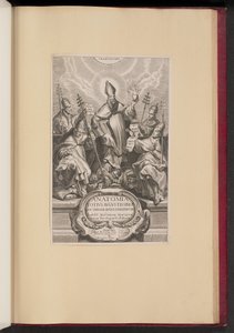 Titelside for Anatomia Totivs Avgvstissimae Doctrinae Avgvstinae af Netherlandish 17th Century after Cornelis Galle I after Sir Peter Paul Rubens