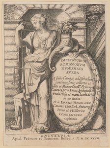 Titelblad for Imperatorvm Romanorvm Nvmismata Avrea af Netherlandish 17th Century after Sir Peter Paul Rubens