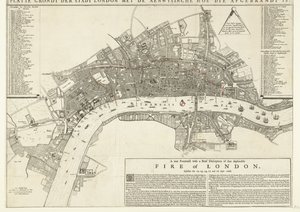 Et sandt Pourtraict med en kort beskrivelse af den beklagelige Londons brand, Befallen the 12 af Netherlandish School