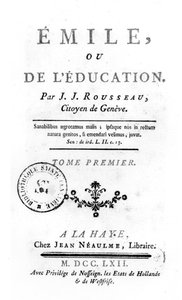 Frontispice for Emile af Jean-Jacques Rousseau, 1762 af Netherlandish School