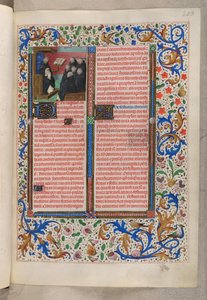MS 18851, f.203r En dominikaner læser for sine medbrødre (Rubrikker til fester), Breviary, Use of the Dominicans (