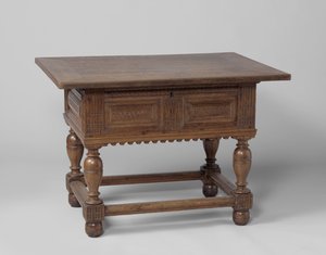 Betalingstabel, c.1600-50 (eg) af Netherlandish School