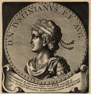 Portræt af den byzantinske kejser Justinian II.
