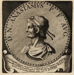 Portræt af den romerske kejser Anastasius I. af Netherlandish School