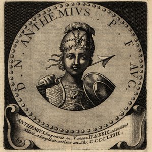 Portræt af den romerske kejser Anthemius. af Netherlandish School