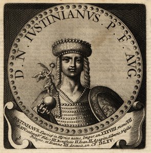 Portræt af den romerske kejser Justinian I. af Netherlandish School