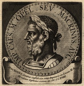Portræt af den romerske kejser Macrinus.