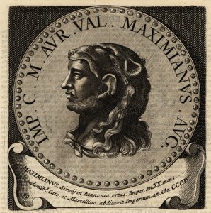 Portræt af den romerske kejser Maximian. af Netherlandish School