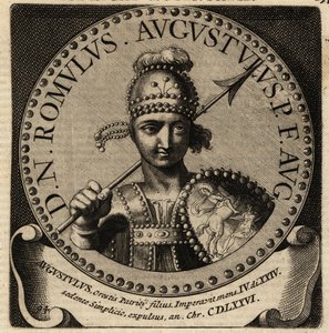 Portræt af den romerske kejser Romulus Augustulus.