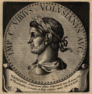 Portræt af den romerske kejser Volusian. af Netherlandish School