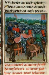 Royal 18 E.II fol.411v Rebellion against Henry IV (1367-1413) fra Bog IV af 