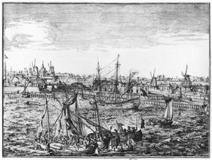 Udsigt over Rotterdam af Netherlandish School