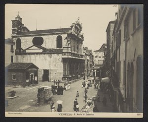 Eksteriør af Santa Maria Zobenigo i Venedig Venezia - S. Maria di Zobenico (titel på objekt) af Neue Photographische Gesellschaft