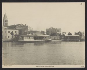 Udsigt over havnen i Lido Venedig - Veduta del Lido (titel på objekt) af Neue Photographische Gesellschaft