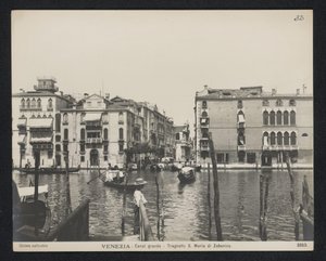 Veerboten til Santa Maria del Giglio-kirken i Venedig Venedig - Canal Grande - S. Maria di Zobenico færge (titel på objekt) af Neue Photographische Gesellschaft