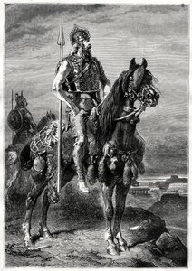 Gallisk rytter, 1800-tallet af Neuville
