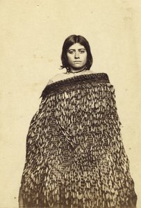 Mina Makata, Half Cast Maorie, ca. 1865 (albumtryk og wc)