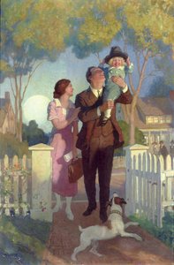 Kommer hjem (olie) af Newell Convers Wyeth