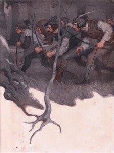 Indvendigt omslagsdesign, 1916 af Newell Convers Wyeth