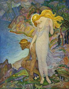 Odysseus og Calypso af Newell Convers Wyeth