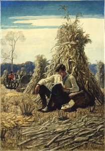 Peculiarsome Abe, 1940 (olie på renæssancepanel) af Newell Convers Wyeth