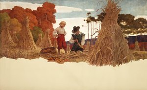 The Puritan Corn Husker, 1941 af Newell Convers Wyeth