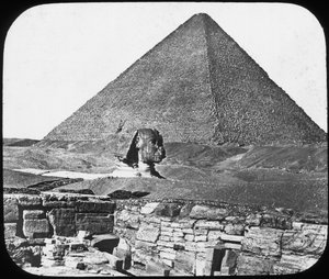 Den store sfinks i Giza, Egypten, c1890.