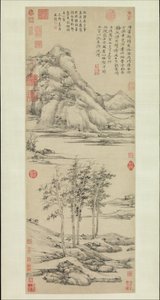 Woods and Valleys of Mount Yu, dateret 1372. af Ni Zan