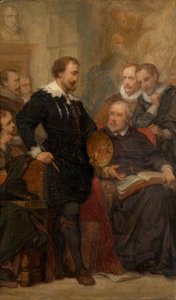 Peter Paul Rubens i sit atelier (olie)