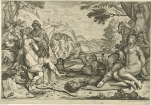 Diana i Callisto af Nicaise de Ruyter