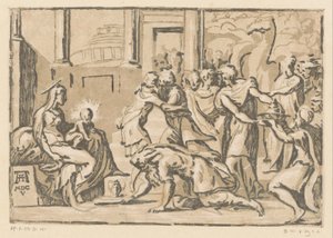 Tilbedelse af kongerne af Niccolò Vicentino (attributed to)