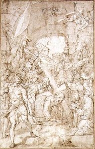 Vejen til Golgata (tegning) af Niccolo Circignano