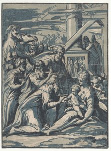 Tilbedelse af Magi, 1540-50., 1540-50. af Niccolo Vicentino