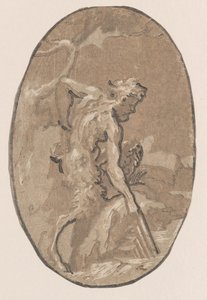 Marsyas tegner Syrinx fra floden, ca. 1540-50., ca. 1540-50.