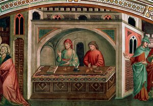 Kald af Saint Matthew Evangelist, Scene fra Historierne om St Matthew, ca. 1390, af Niccolo 