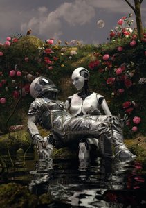 Robotternes omfavnelse i måneskin