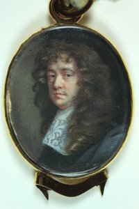 Sir Peter Lely (akvarel på elfenben) af Nicholas (attr.to) Dixon