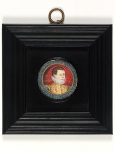 Formodet selvportræt af kunstneren, 13 år, ca. 1560 (akvarel på vellum) af Nicholas (attr.to) Hilliard