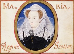 Mary Queen of Scots (1542-87) (gouache på vellum) af Nicholas Hilliard