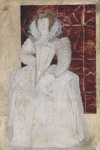 PD.209-1961 Portræt af en ukendt dame, ca. 1595 (wc på vellum) af Nicholas Hilliard