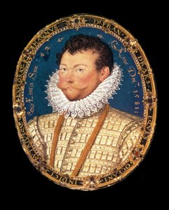 Portræt af Sir Francis Drake, 1581 af Nicholas Hilliard