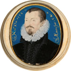 Portræt af Sir Thomas Bodley 1545-1613, 1598 af Nicholas Hilliard