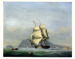 H.M.S. Piqué under Sejl