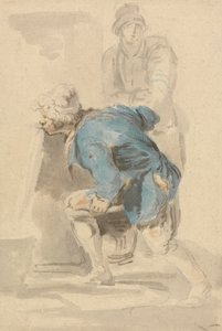 Mand drikker af en tud af Nicholas Pocock